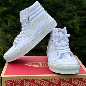 NEW Vans Youth Filmore Hi Casual Sneakers White Canvas - Sizs 3